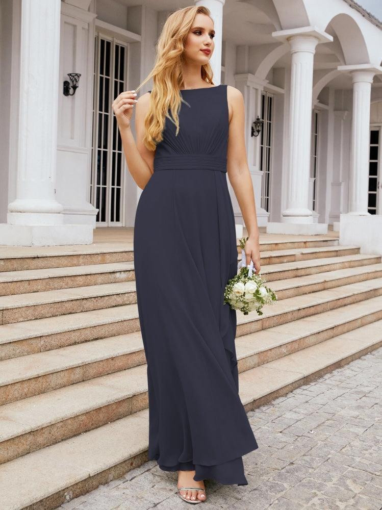 Numbersea Bridesmaid Dresses for Wedding Ruffles Long Formal Prom Gowns 28039-numbersea