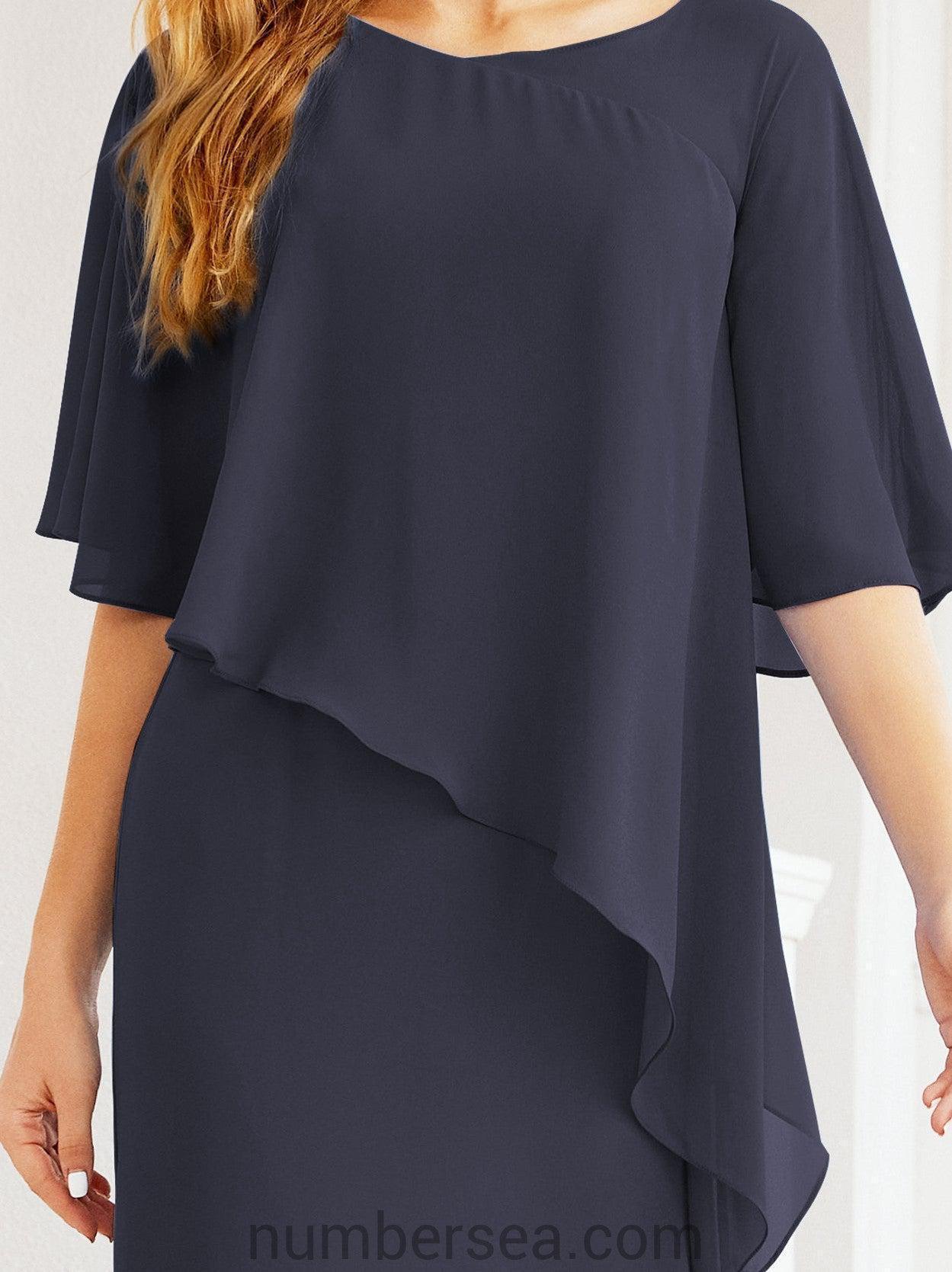 Numbersea Formal Party Gown Dress Long Chiffon Mother Of The Bride Dresses With Ruffle Cape 28026