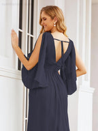 Numbersea Bridesmaid Dresses with Split for Wedding Party Flutter Sleeves 28045-numbersea