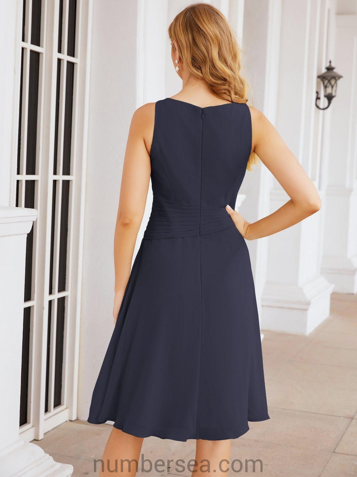 Numbersea Chiffon Mother Of The Bride Dresses Prom Dress For Wedding Guest Casual Pleated 28065