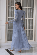 Mother of the Bride Dress Lace Long with Sleeves