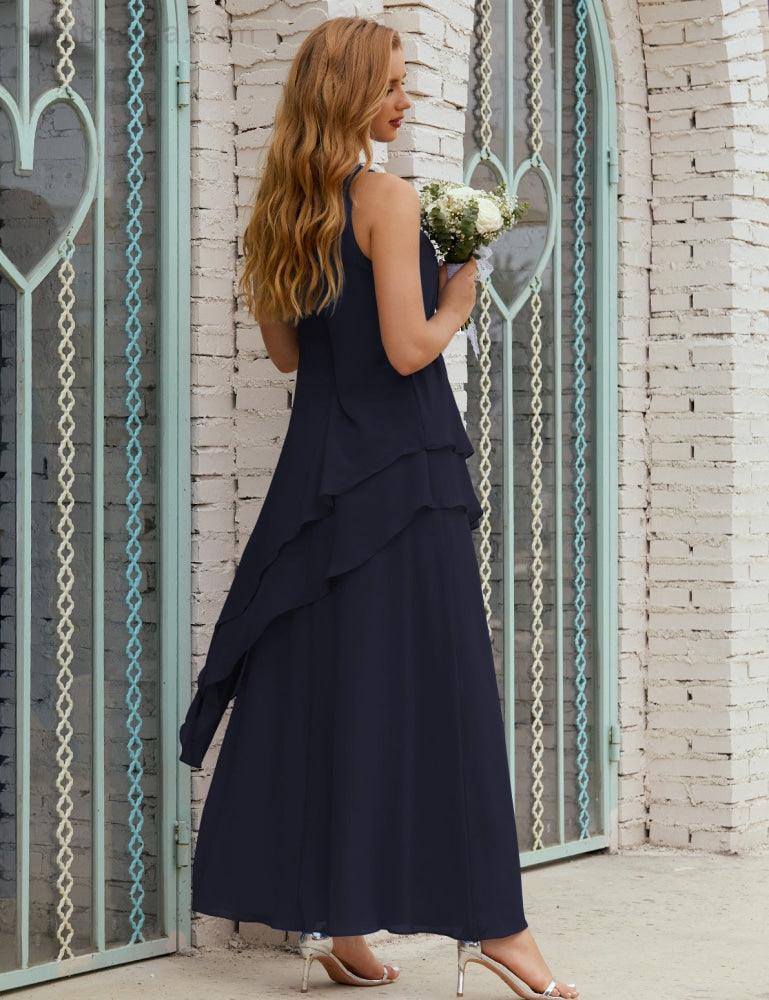 Chiffon Long Plus Size Mother Of Bride Dresses Formal Bridesmaid Prom Gown 28019