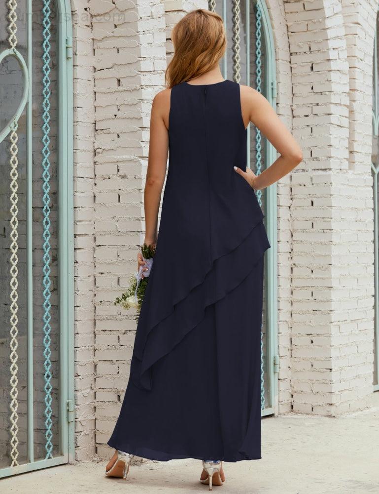 Chiffon Long Plus Size Mother Of Bride Dresses Formal Bridesmaid Prom Gown 28019