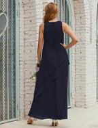 Chiffon Long Plus Size Mother Of Bride Dresses Formal Bridesmaid Prom Gown 28019