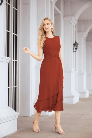 Numbersea Formal Party Gown Dress Chiffon Long Mother of The Bride Dresses with Ruffle Cape 28072 - numbersea