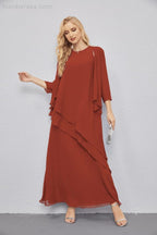 Mother of Bride Dresses with Open Front Lightweight Cardigan Formal Prom Gown 28081-numbersea
