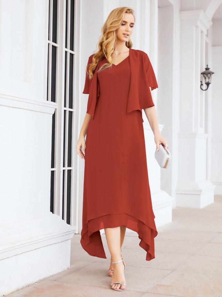 Numbersea Two-Piece A-line Mother of The Bride Dress Formal Party Gown Dress 28073 - numbersea