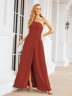 Numbersea Women's One Shoulder Formal Prom Gowns for Mother of The Bride Side Slit Bridesmaid Dresses 28052-numbersea