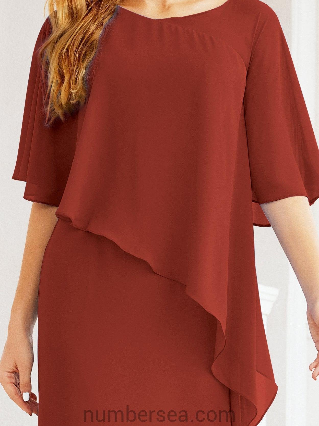 Numbersea Formal Party Gown Dress Long Chiffon Mother Of The Bride Dresses With Ruffle Cape 28026