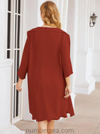 Numbersea Chiffon Mother Of The Bride Dresses Prom Dress For Wedding Guest Casual Pleated 28065