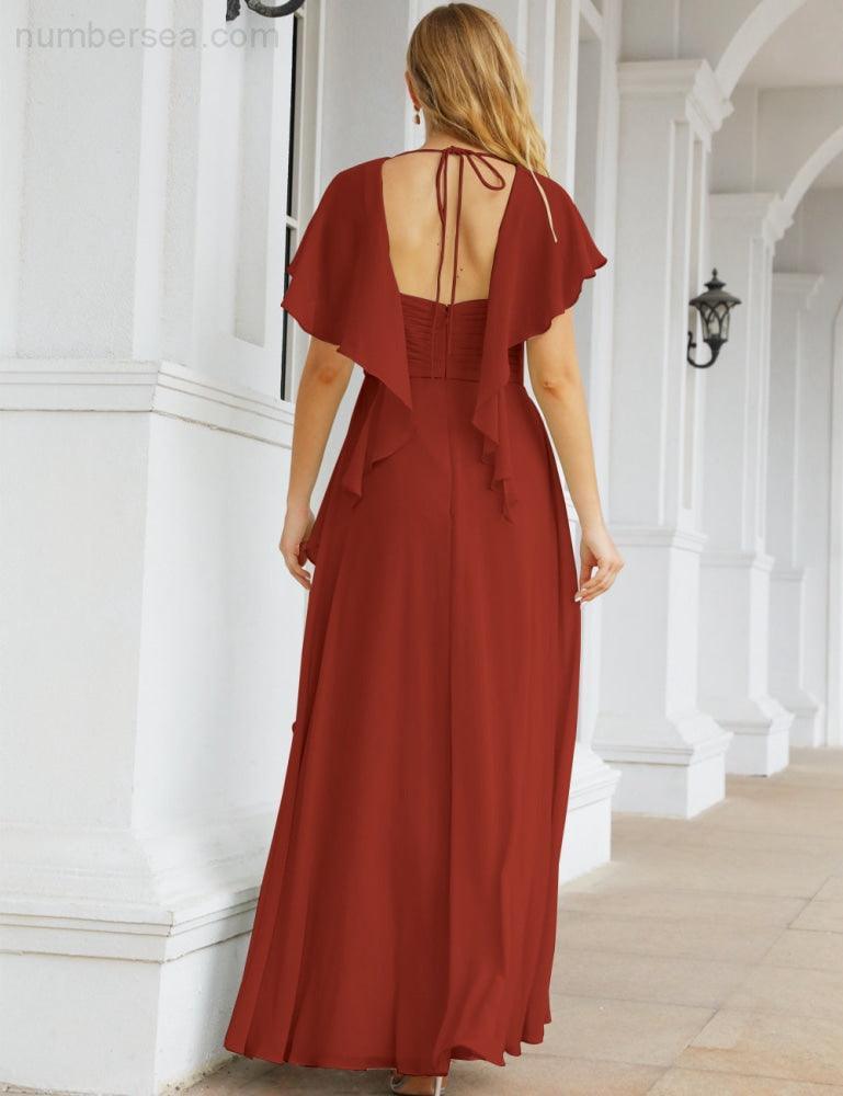 Numbersea Bridesmaid Dresses Backless Formal Prom Gowns for Evening Party Mother of The Bride Dress 28040-numbersea