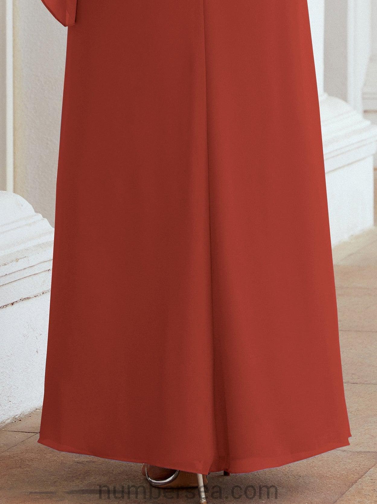 Numbersea Formal Party Gown Dress Long Chiffon Mother Of The Bride Dresses With Ruffle Cape 28026