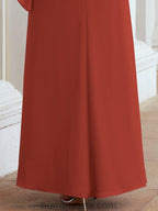 Numbersea Formal Party Gown Dress Long Chiffon Mother Of The Bride Dresses With Ruffle Cape 28026