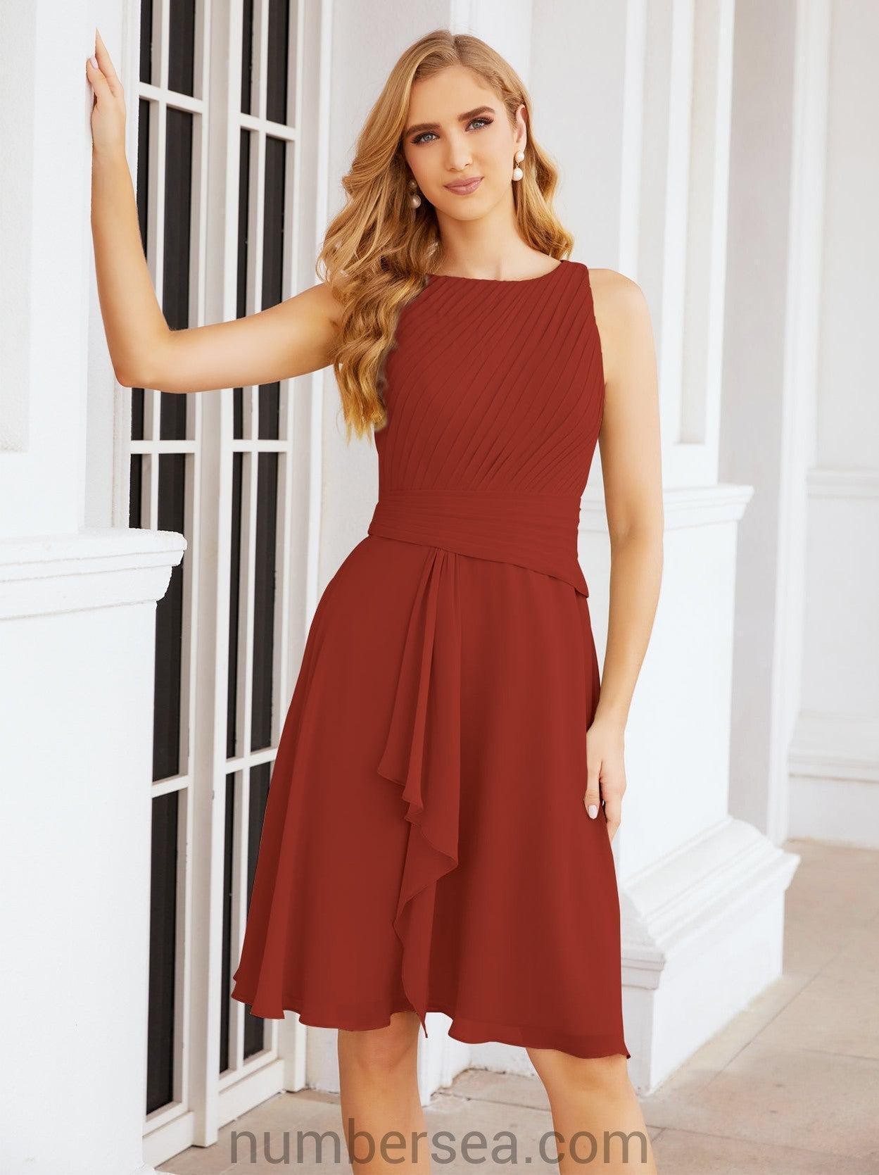 Numbersea Chiffon Mother Of The Bride Dresses Prom Dress For Wedding Guest Casual Pleated 28065