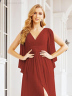 Numbersea Bridesmaid Dresses with Split for Wedding Party Flutter Sleeves 28045-numbersea