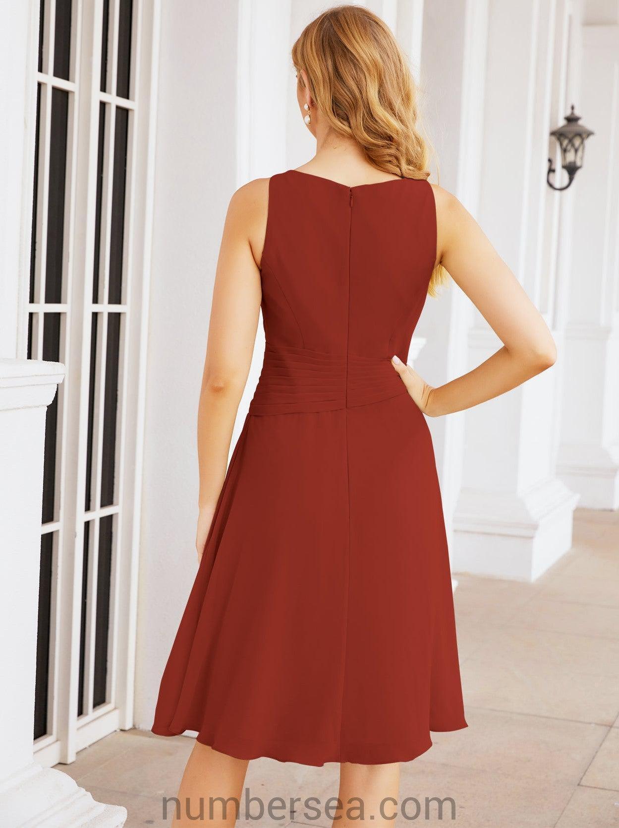 Numbersea Chiffon Mother Of The Bride Dresses Prom Dress For Wedding Guest Casual Pleated 28065