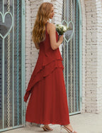 Chiffon Long Plus Size Mother Of Bride Dresses Formal Bridesmaid Prom Gown 28019