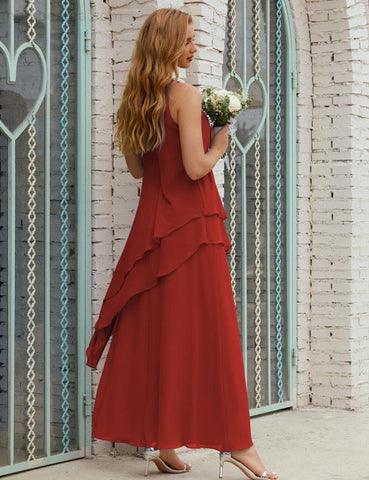 Chiffon Long Plus Size Mother Of Bride Dresses Formal Bridesmaid Prom Gown 28019