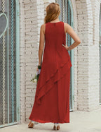 Chiffon Long Plus Size Mother Of Bride Dresses Formal Bridesmaid Prom Gown 28019