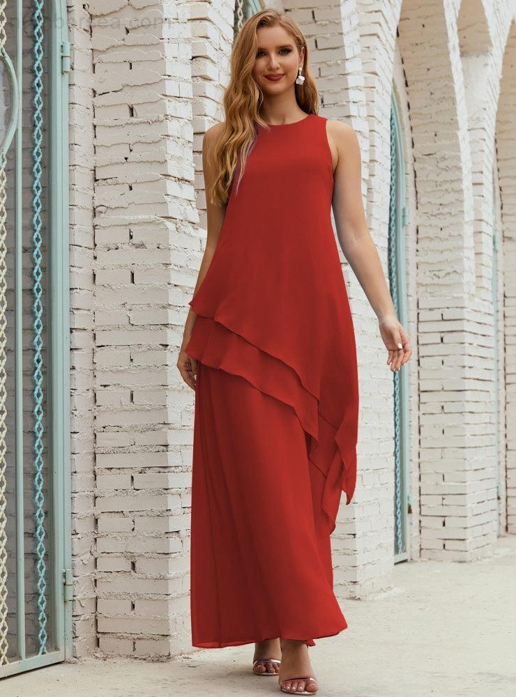 Chiffon Long Plus Size Mother Of Bride Dresses Formal Bridesmaid Prom Gown 28019