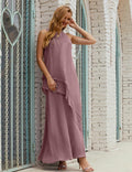 Chiffon Long Plus Size Mother Of Bride Dresses Formal Bridesmaid Prom Gown 28019 Dusty Rose
