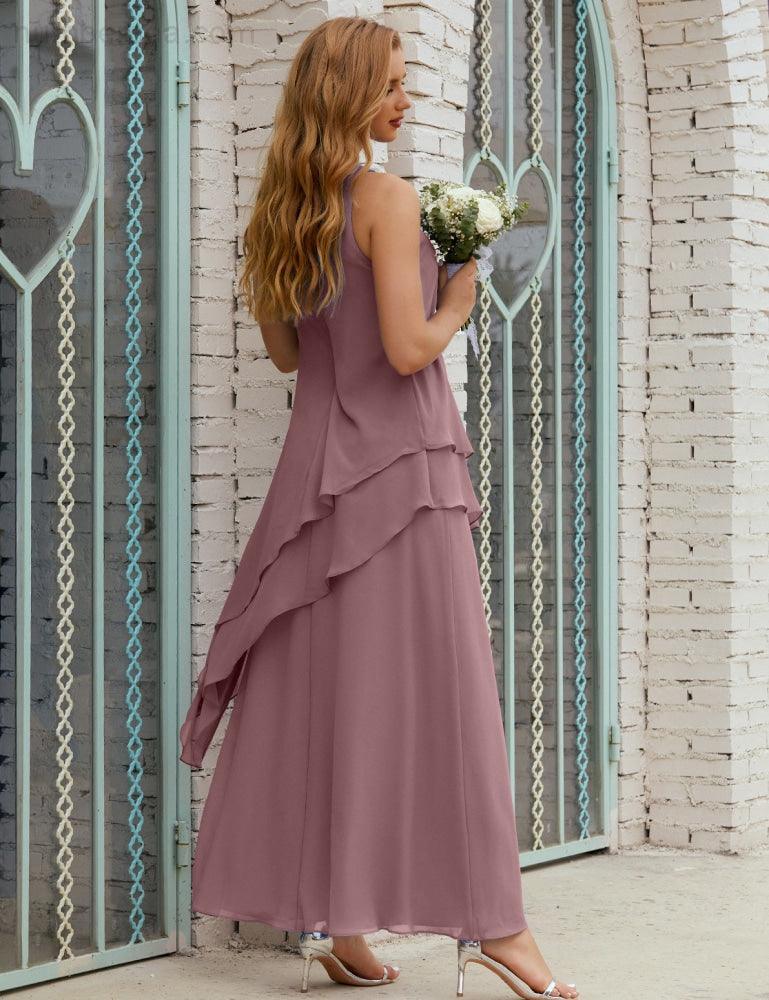 Chiffon Long Plus Size Mother Of Bride Dresses Formal Bridesmaid Prom Gown 28019