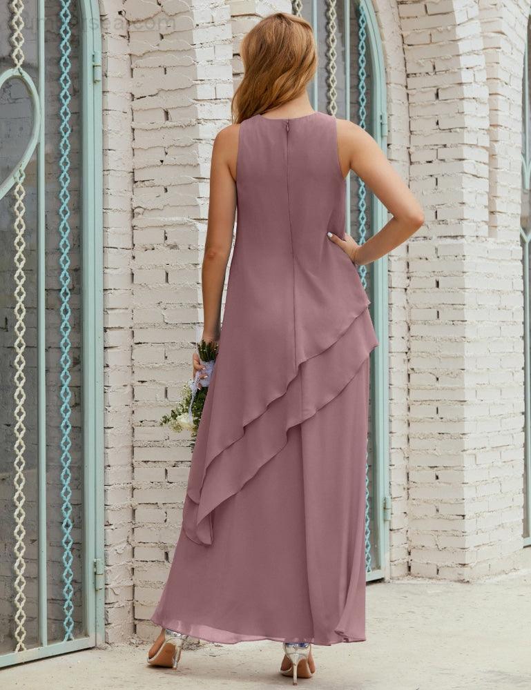 Chiffon Long Plus Size Mother Of Bride Dresses Formal Bridesmaid Prom Gown 28019
