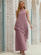 Chiffon Long Plus Size Mother Of Bride Dresses Formal Bridesmaid Prom Gown 28019