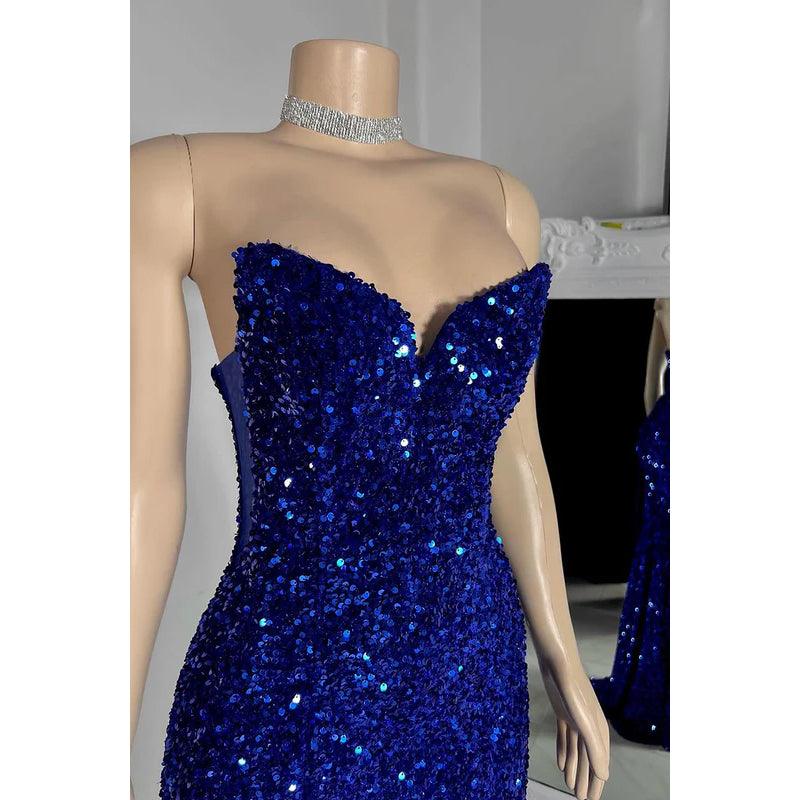 Vestido de fiesta de noche con escote en V, sin mangas, con lentejuelas y cordones, estilo tubo/columna