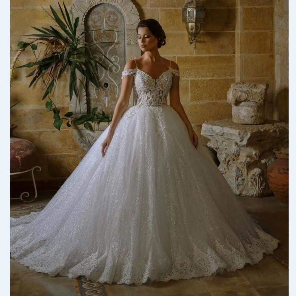 NB455 100% Real Photos Wedding Dress Factory Custom Made Luxury Wedding Dress New-numbersea-White-numbersea