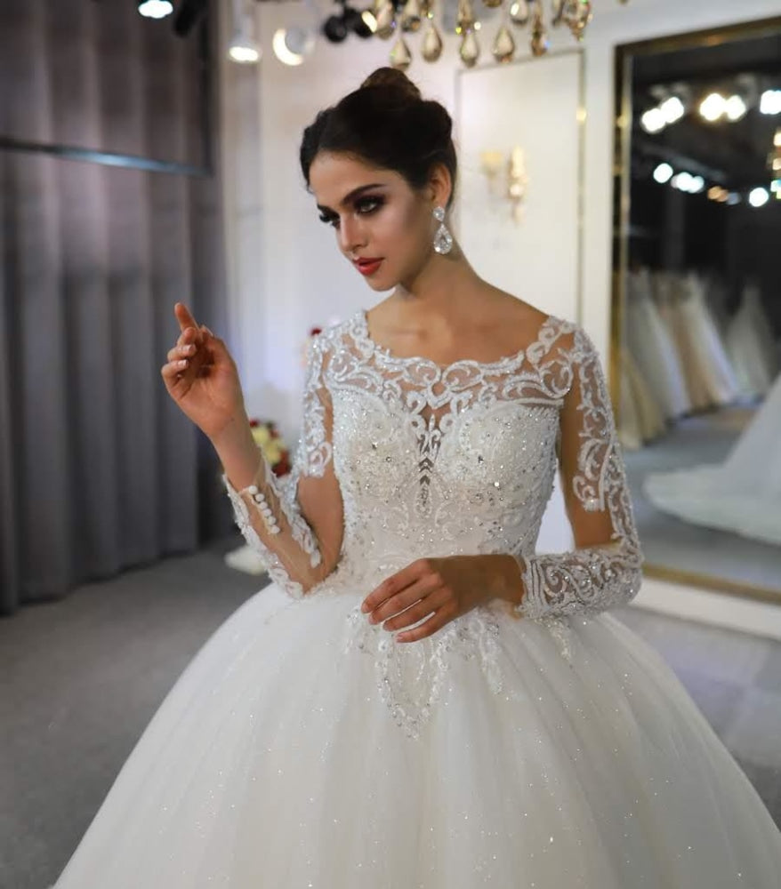 NB3762 vestidos de novias lace dress elegant new wedding dress beautiful real work same as on photo - numbersea