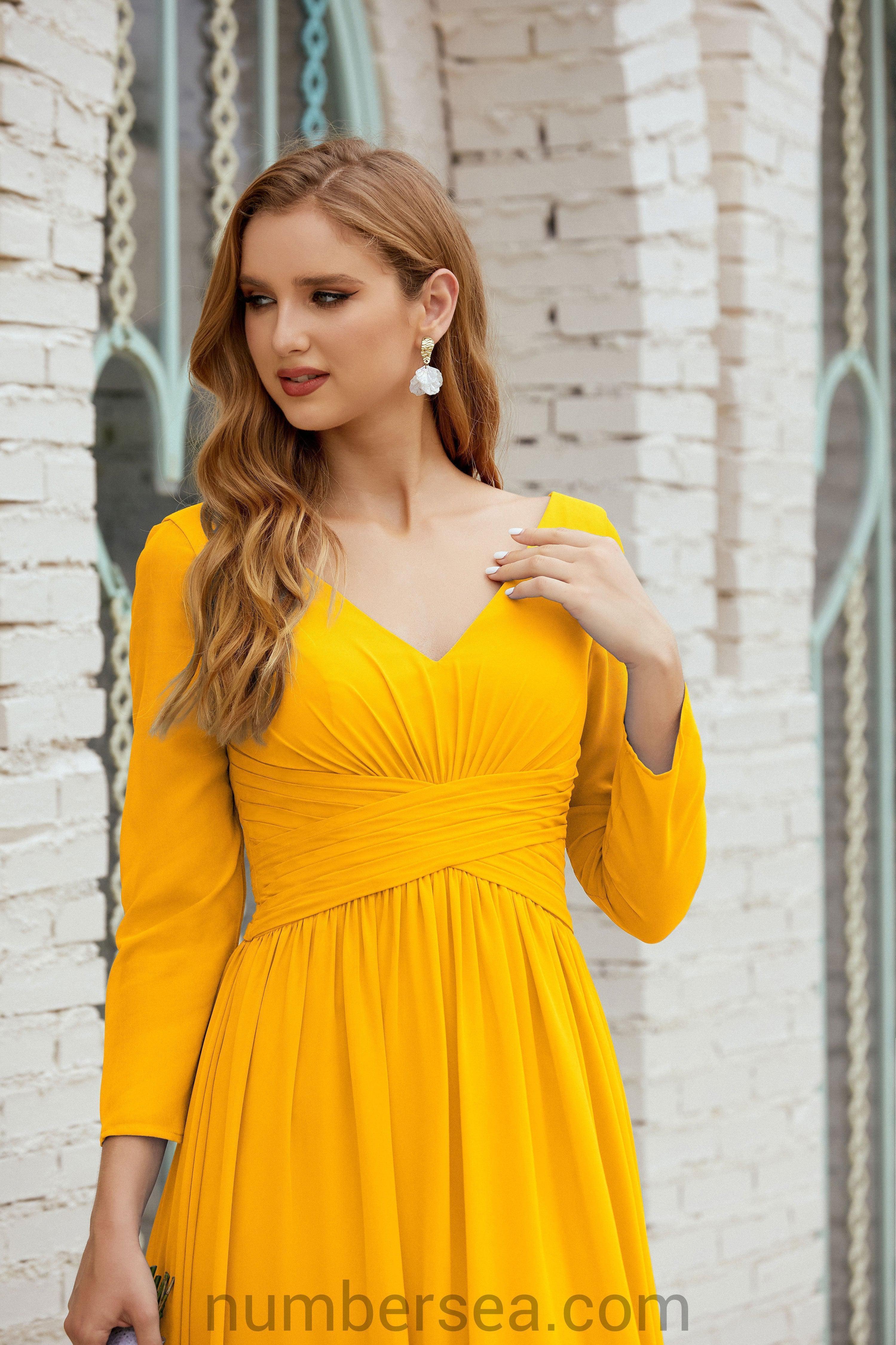 Numbersea Bridesmaid Dress Chiffon Formal Party Dress Evening Dress 28016-numbersea