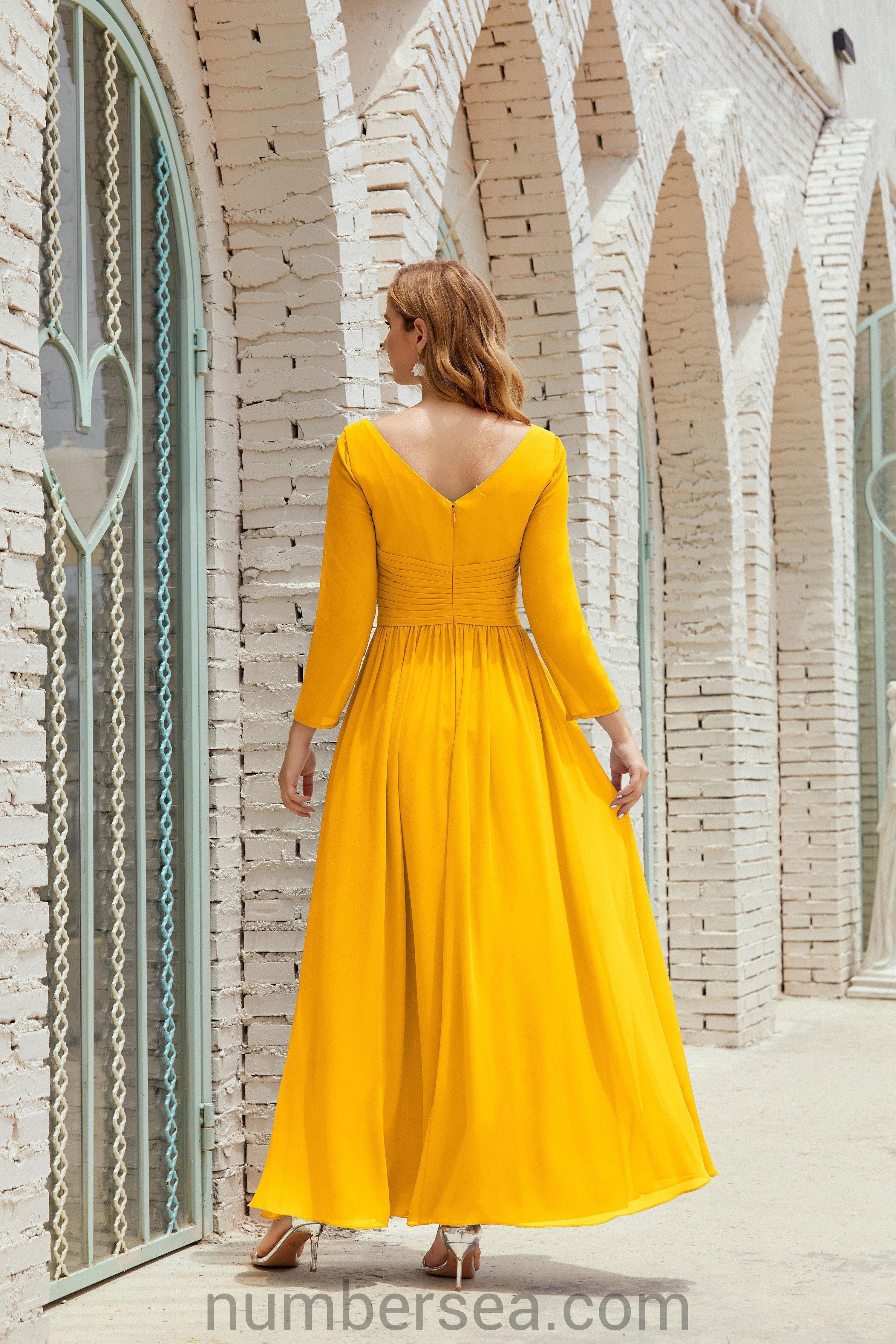 Numbersea Bridesmaid Dress Chiffon Formal Party Dress Evening Dress 28016-numbersea