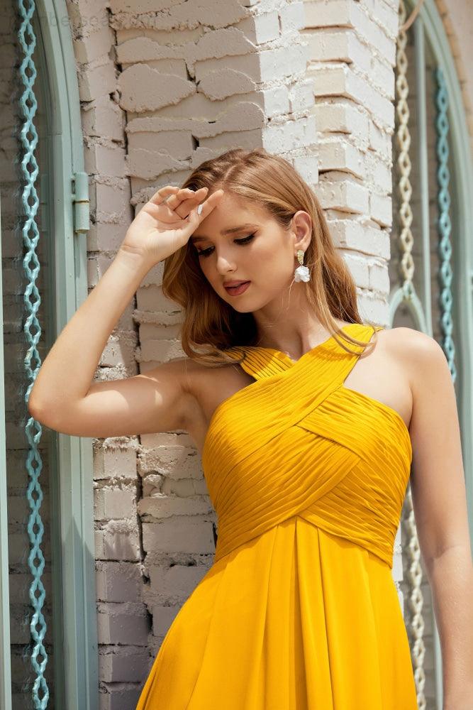 Halter Bridesmaid Dresses Formal Cocktail Prom Gown 28015-numbersea