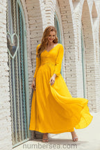 Numbersea Bridesmaid Dress Chiffon Formal Party Dress Evening Dress 28016-numbersea