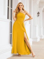 Numbersea One Shoulder Bridesmaid Dresses Long Formal Prom Gowns 28048-numbersea