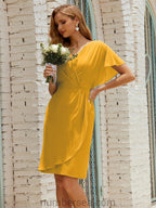 Homecoming Dresses Knee Length Sleeveless Prom Gowns 28021 Mustard Yellow