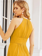 Keyhole Bridesmaid Dresses Sleeveless Formal Evening Party Prom Gowns 28043-numbersea
