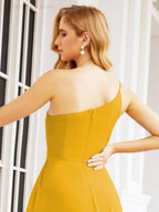 Numbersea Women's One Shoulder Formal Prom Gowns for Mother of The Bride Side Slit Bridesmaid Dresses 28052-numbersea