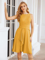 Numbersea Chiffon Mother Of The Bride Dresses Prom Dress For Wedding Guest Casual Pleated 28065