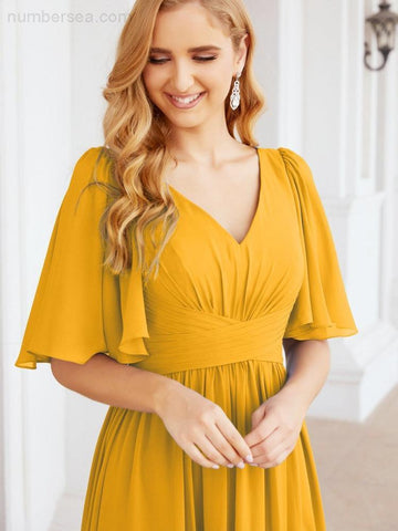 Numbersea Bridesmaid Dresses for Women Wedding Long Party Prom Dress 28068-numbersea