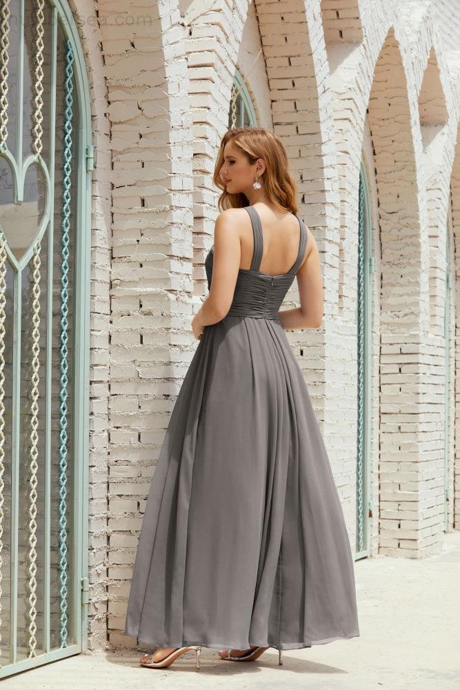 Halter Bridesmaid Dresses Formal Cocktail Prom Gown 28015-numbersea