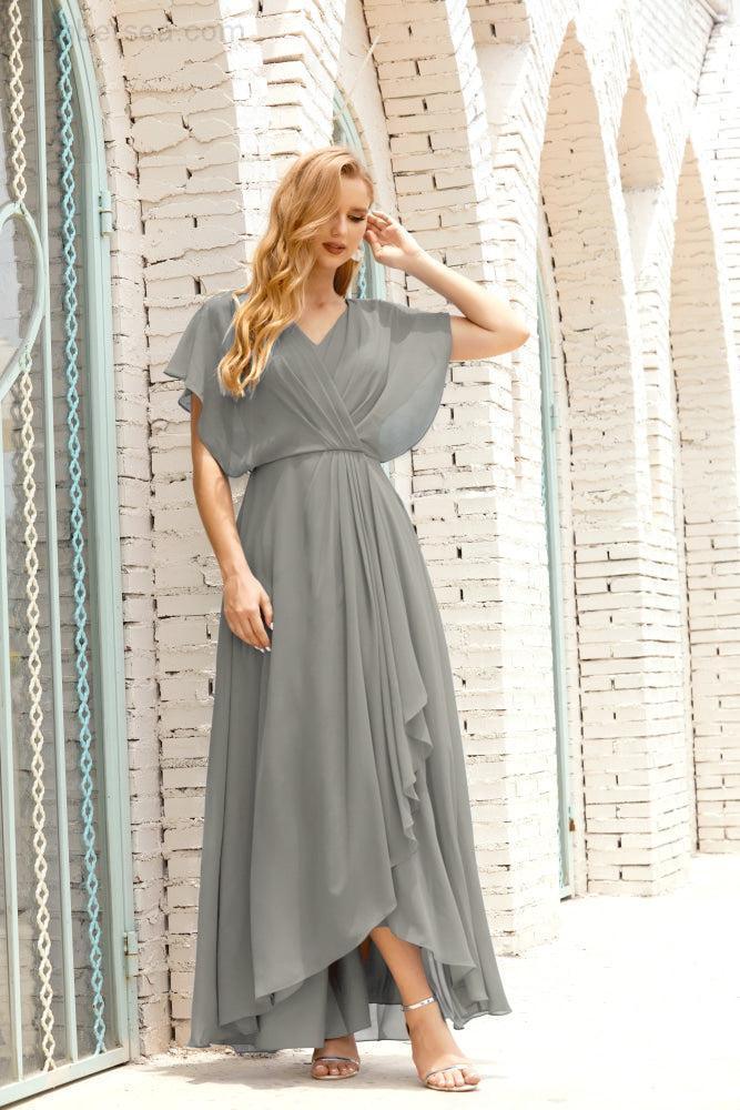 Numbersea Mother Of The Bride Dresses Plus Size V-Neck Floor Length Formal Prom Dress For Wedding