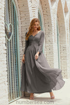Numbersea Bridesmaid Dress Chiffon Formal Party Dress Evening Dress 28016-numbersea