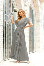 Numbersea Mother Of The Bride Dresses Plus Size V-Neck Floor Length Formal Prom Dress For Wedding