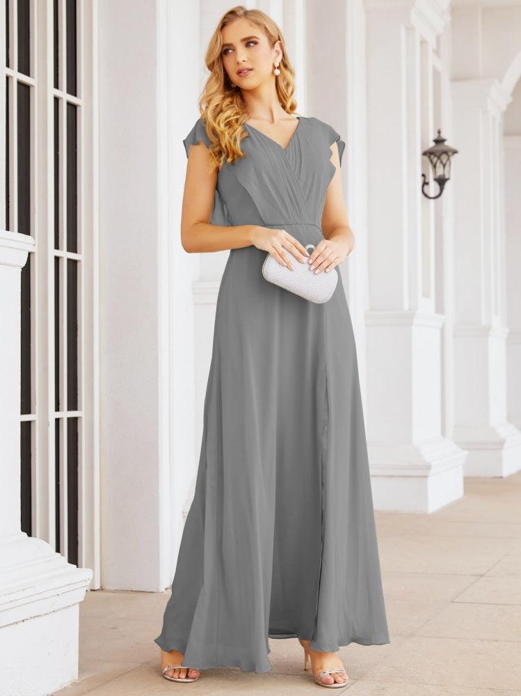 Numbersea Bridesmaid Dresses Cape Formal Prom Dress Open Back Gowns for Mother of The Bride 28058-numbersea