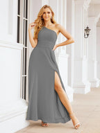Numbersea One Shoulder Bridesmaid Dresses Long Formal Prom Gowns 28048-numbersea