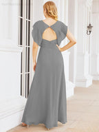 Numbersea Bridesmaid Dresses Cape Formal Prom Dress Open Back Gowns for Mother of The Bride 28058-numbersea