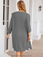 Numbersea Chiffon Mother Of The Bride Dresses Prom Dress For Wedding Guest Casual Pleated 28065