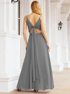 Numbersea Spaghetti Strap Bridesmaid Dresses V Neck Butterfly Back Fromal Evening Party Prom Gown 28036-numbersea
